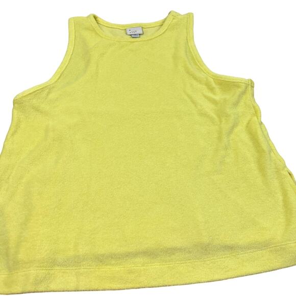 A New Day Women's Yellow Racerback Terry Tank Top - Size Medium - NWT - Picture 1 of 8